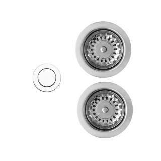 Valva automata Elleci ASP23002, 2 cuve, push control, finisaj inox