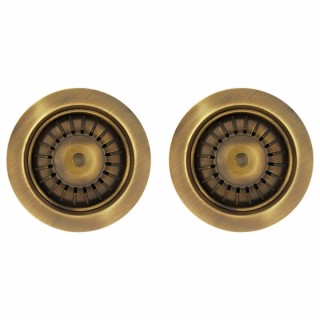 Valva scurgere Elleci APM2VSCTPGO, 2 cuve, finisaj bronz antichizat