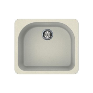 Chiuveta granit Elleci Fox 180, Bianco Antico G62, 600 x 520 mm, o cuva