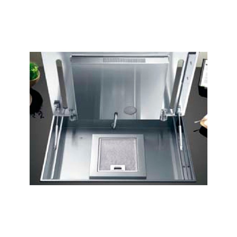 Plita cu aspiratie integrata La Cottura HW8S48CN, 4 zone de gatit, Touch Slider, Timer, Booster, 700 mc/h, Negru