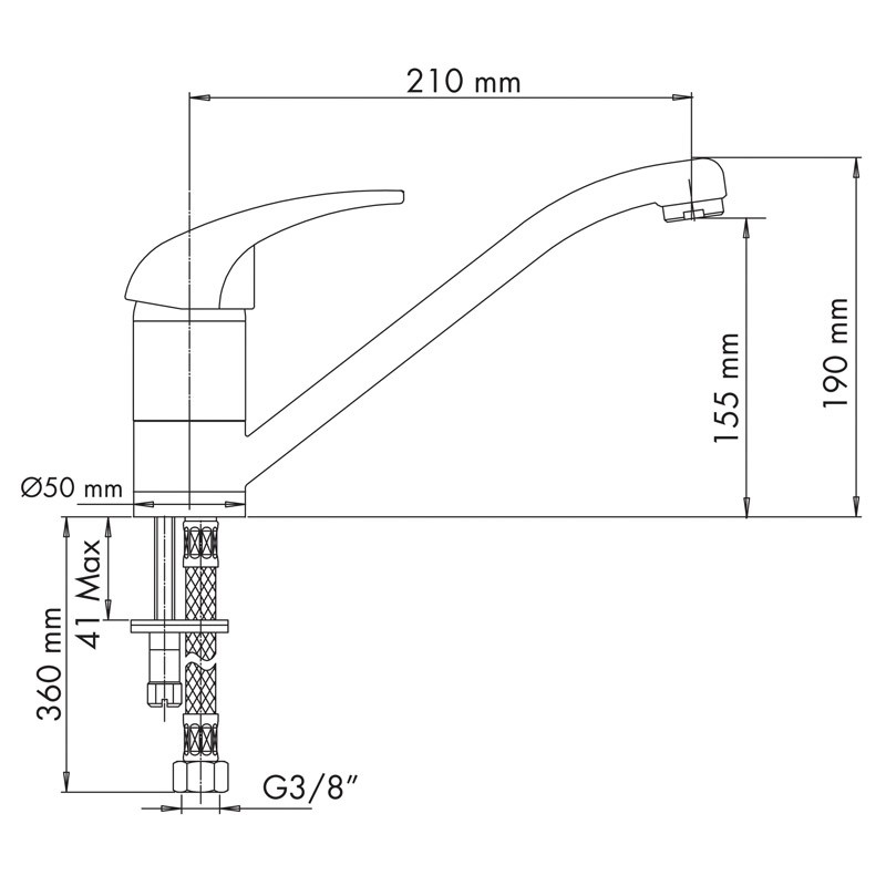 Set Smart Italia chiuveta Futura 116.20 + Baterie Quarmix, Milk White UG58