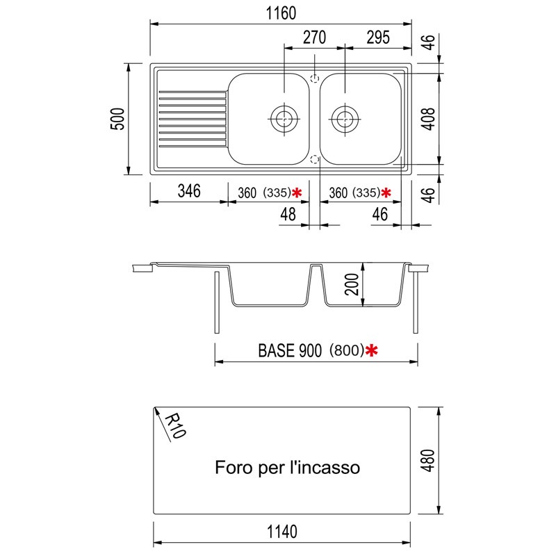 Set Smart Italia chiuveta Futura 116.20 + Baterie Quarmix, Milk White UG58
