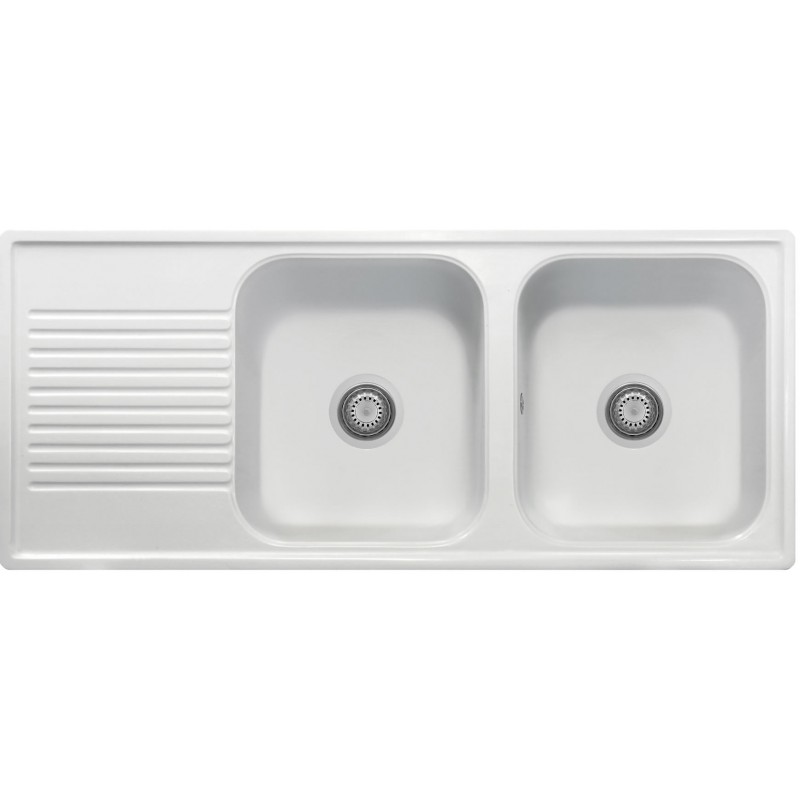 Set Smart Italia chiuveta Futura 116.20 + Baterie Quarmix, Milk White UG58