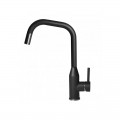 Baterie bucatarie Elleci Dora Plus, Black K86, monocomanda, cartus ceramic, dus extractibil