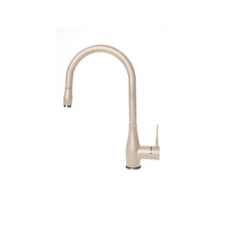 Baterie bucatarie Elleci Neva, Avena G51, monocomanda, cartus ceramic, dus extractibil