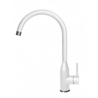 Baterie bucatarie Elleci Adige, White K96, monocomanda, cartus ceramic