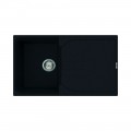 Chiuveta granit Elleci Ego 400, Full Black G40, 860 x 500 mm, reversibila
