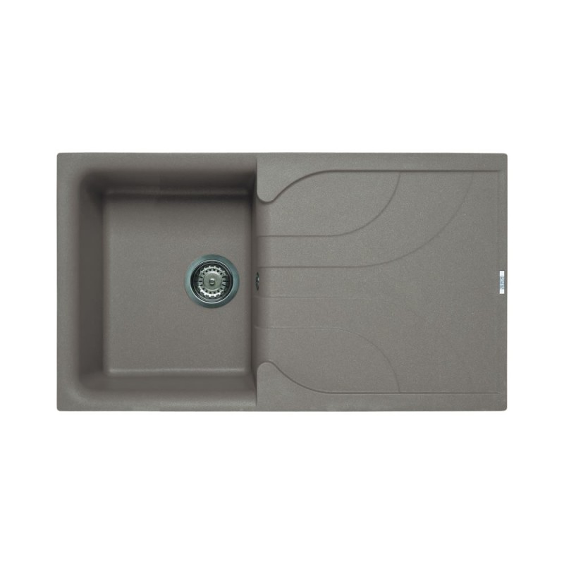 Chiuveta granit Elleci Ego 400, Tortora G43, 860 x 500 mm, reversibila