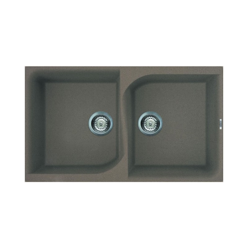 Chiuveta granit Elleci Ego 450, Tortora G43, 860 x 500 mm, reversibila