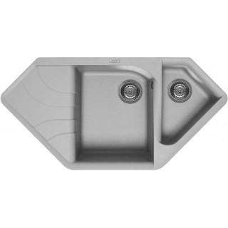 Chiuveta granit Elleci Ego Corner, Aluminium M79, 1000 x 500 mm, colt