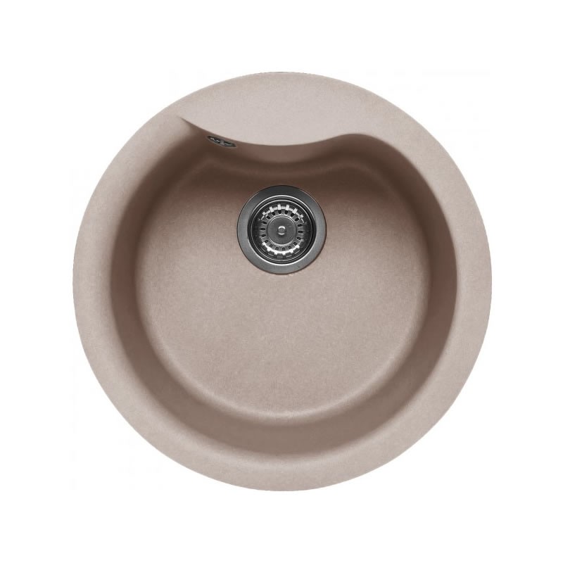 Chiuveta granit Elleci Ego Round, Tortora G43, diametru 485 mm