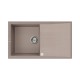 Chiuveta granit Elleci Tekno 400, Tortora G43, 860 x 500 mm, reversibila