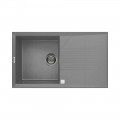 Chiuveta granit Elleci Tekno 400, Cemento G48, 860 x 500 mm, reversibila