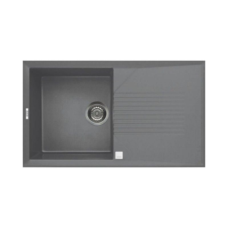 Chiuveta granit Elleci Tekno 400, Titanium M73, 860 x 500 mm, reversibila