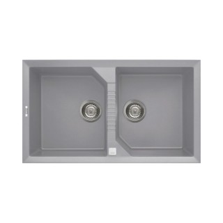 Chiuveta granit Elleci Tekno 450, Aluminium M79, 860 x 500 mm, reversibila