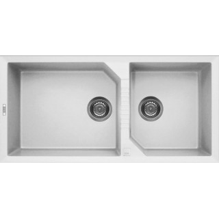 Chiuveta granit Elleci Tekno 490, Bianco Titano G68, 1000 x 500 mm, reversibila