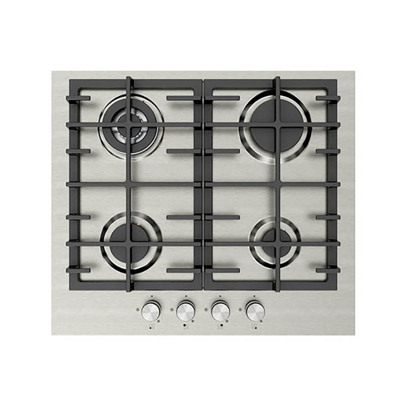 Plita pe gaz La Cottura 60 cm GX6KF43C, 4 arzatoare, gratar fonta, inox