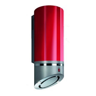 Hota de perete Best Lipstick Red 40 cm, putere de absorbtie 830 mc/h, Rosu / Inox