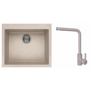 Set Elleci chiuveta Quadra 105 + Baterie S01, Avena G51