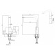 Set Elleci chiuveta Quadra 105 + Baterie S01, Bianco Antico G62