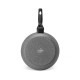 Tigaie Olympia Rocker Plus, 28 cm, multistratificata, aluminiu special pentru alimente, cu particule minerale, gri, inductie