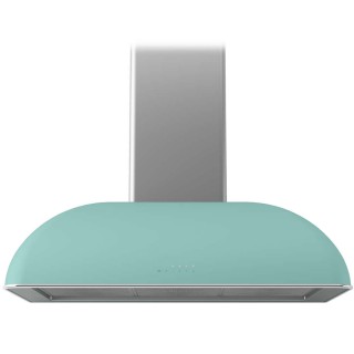 Hota de perete Smart Fix Retro BOCR904/T, 90 cm, putere de absorbtie 850 mc/h, Turcoaz / Inox