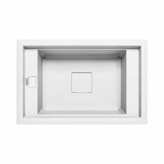 Chiuveta granit Elleci Value 130, Bianco G68, 770 x 500 mm