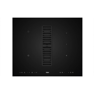 Plita cu aspiratie integrata Airforce Aspira Baby, 4 zone de gatit, Touch Control, Timer, Booster, 625 mc/h, Negru