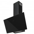 Hota de perete Creo Linea Black 60 cm, putere de absorbtie 760 mc/h, Touch Control, Telecomanda, Sticla neagra