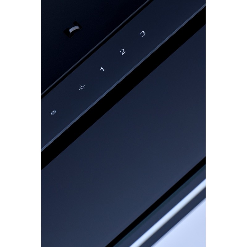 Hota incorporabila Creo Hit Line 52 cm, putere de absorbtie 480 mc/h, Touch Control, Telecomanda, Sticla neagra