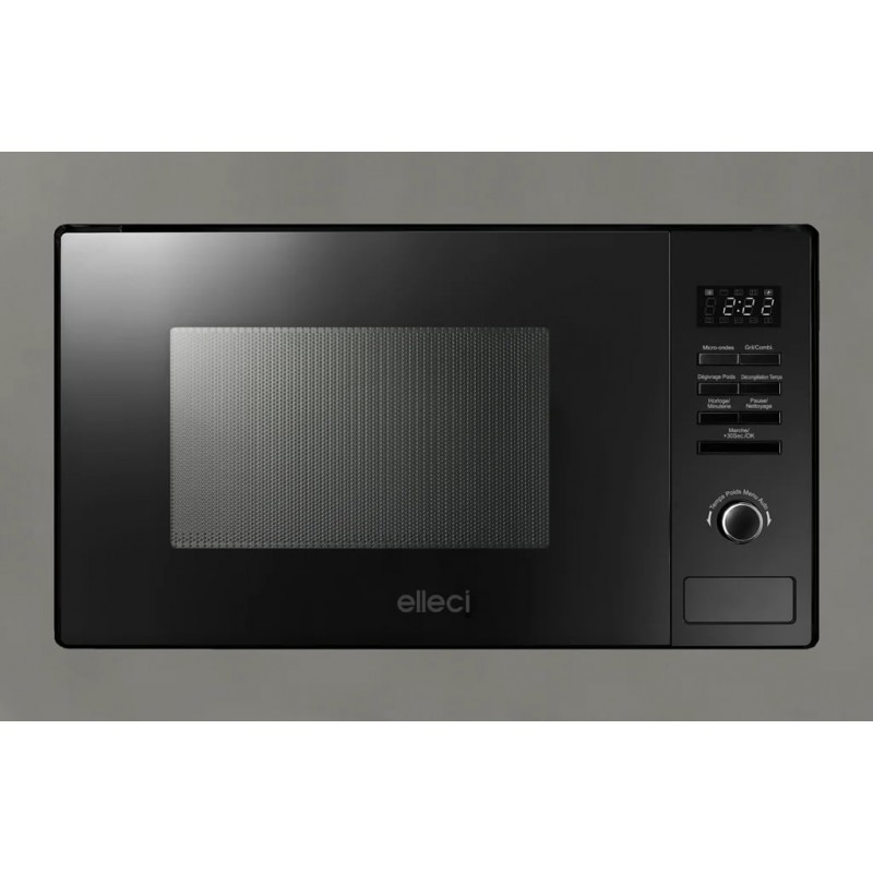 Cuptor cu microunde Elleci Plano MW, 600 x 390 mm, 10 functii, 28l, Dove Grey K93