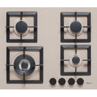 Plita pe gaz Elleci Plano 60 cm, 4 arzatoare, gratar fonta, Avena G51