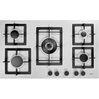 Plita pe gaz Elleci Plano 90 cm, 5 arzatoare, gratar fonta, Bianco G68