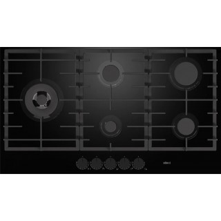 Plita pe gaz Elleci Urban 90 cm, 5 arzatoare, gratar fonta, Black BK