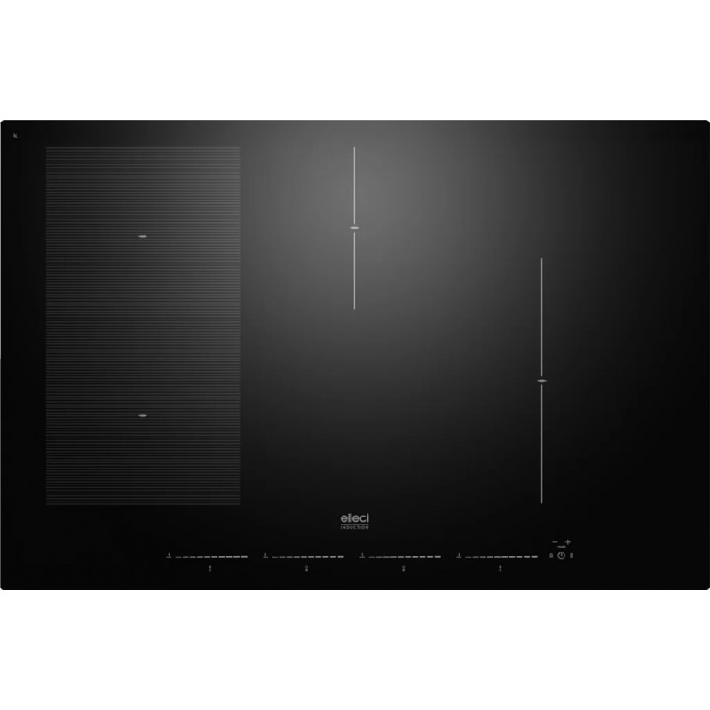 Plita cu inductie Elleci Urban 80 cm, 4 zone de gatit, Touch Control, Timer, Booster, Negru