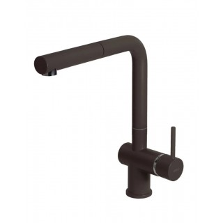 Baterie bucatarie Elleci Stream Plus, Espresso G78, monocomanda, cartus ceramic, dus extractibil