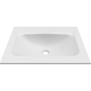 Chiuveta baie / Lavoar cu blat Elleci Vivo 60, 605 x 487 mm, finisaj Duratek, culoare DWH White