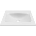 Chiuveta baie / Lavoar cu blat Elleci Vivo 60, 605 x 487 mm, finisaj Duratek, culoare DWH White