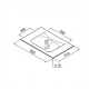 Chiuveta baie / Lavoar cu blat Elleci Vivo 90, 905 x 487 mm, finisaj Duratek, culoare DGR Grey