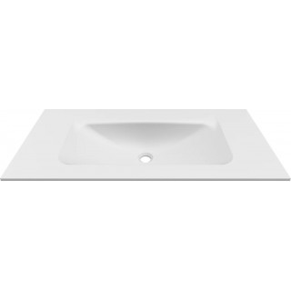 Chiuveta baie / Lavoar cu blat Elleci Vivo 100, 1005 x 487 mm, finisaj Duratek, culoare DWH White
