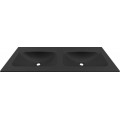 Chiuveta baie / Lavoar cu blat Elleci Vivo 122, 1205 x 487 mm, finisaj Duratek, culoare DBK Black
