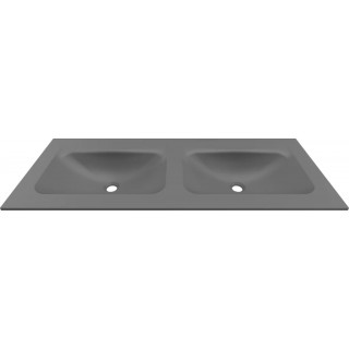 Chiuveta baie / Lavoar cu blat Elleci Vivo 122, 1205 x 487 mm, finisaj Duratek, culoare DGR Grey