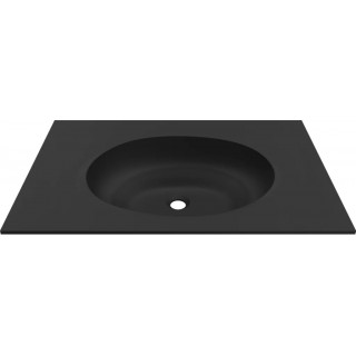Chiuveta baie / Lavoar cu blat Elleci Libero 80, 805 x 530 mm, finisaj Duratek, culoare DBK Black
