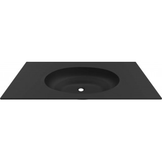 Chiuveta baie / Lavoar cu blat Elleci Libero 120, 1205 x 530 mm, finisaj Duratek, culoare DBK Black