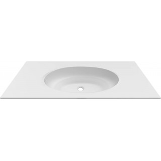 Chiuveta baie / Lavoar cu blat Elleci Libero 120, 1205 x 530 mm, finisaj Duratek, culoare DWH White