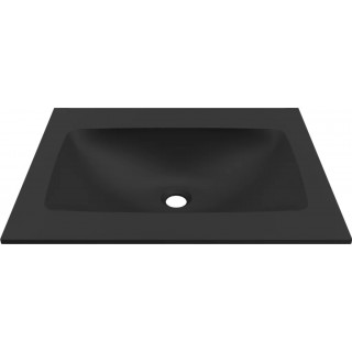 Chiuveta baie / Lavoar cu blat Elleci Deciso 60, 605 x 487 mm, finisaj Duratek, culoare DBK Black