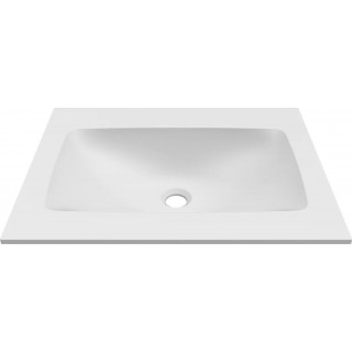 Chiuveta baie / Lavoar cu blat Elleci Deciso 60, 605 x 487 mm, finisaj Duratek, culoare DWH White