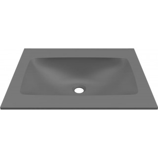 Chiuveta baie / Lavoar cu blat Elleci Deciso 60, 605 x 487 mm, finisaj Duratek, culoare DGR Grey