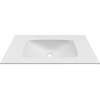 Chiuveta baie / Lavoar cu blat Elleci Deciso 80, 805 x 487 mm, finisaj Duratek, culoare DWH White