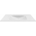 Chiuveta baie / Lavoar cu blat Elleci Deciso 120, 1205 x 487 mm, finisaj Duratek, culoare DWH White